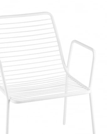 Стул Дели с подлокотниками металл Белый_3