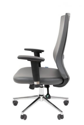 Офисное кресло CХАИРМАН 500 ЛЮКС (ЛУКС) ЭКО Б/П экокожа Серый / CHAIRMAN (LUX)_9
