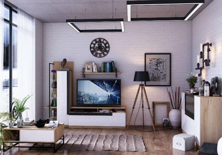 Гостиная Кёльн №3 Дуб Золотой/Белый_0