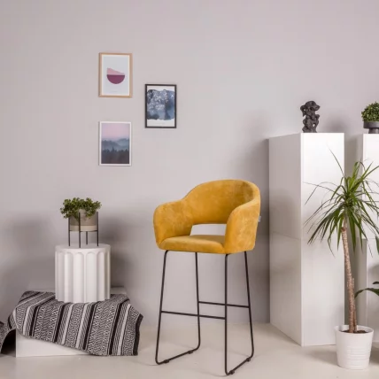 Стул барный Oscar (Б) Желт/ЛинкЗолот_4