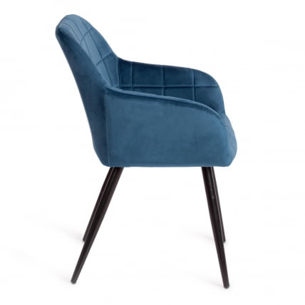 Кресло BEATA (mod. 8266) металл/ткань, 56х60х82 см, синий (G062-48)/черный_1