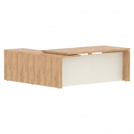 Стол руководителя правый Torr LUX TLCT 2020 R Дуб Бофорд Латте_0