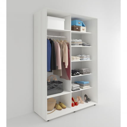 Шкаф-купе 2-х дверный Акцент-Вера КС 1400х600  Выбеленное дерево_1