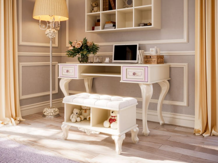 Комплект мебели для детской Маркиза №3 Алебастр Шампань_4