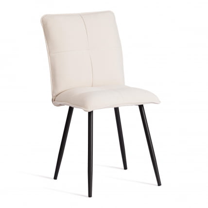Стул обеденный Sweet LT, велюр, молочный/черный, 4, 41х55х88 см_0