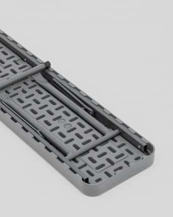 Скамейка складная 152*25*42 см серая_5