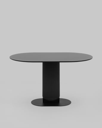 Стол овальный обеденный Mystery 130*80 черный_2