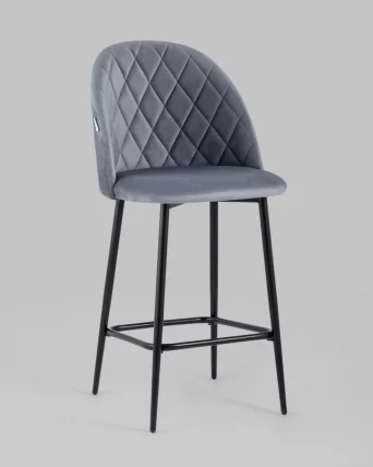 Стул полубарный Марсель ПЛ велюр Серый_1