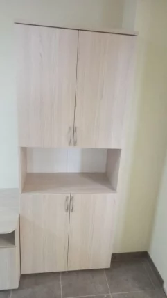 Шкаф высокий закрытый с нишей Glassy 6.19.111 Туя_5