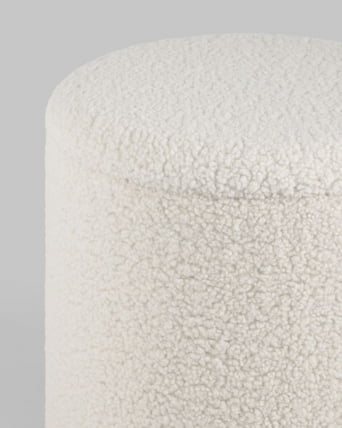 Пуф с ящиком Долли L тедди Белый_6