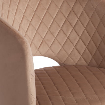 Кресло WIND (mod. 717) ткань/металл, 55х55х80 см, высота до сиденья 48 см, бежевый barkhat 5/черный_6