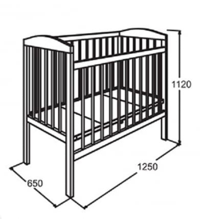 Кроватка детская Фант из массива с матрацем_1