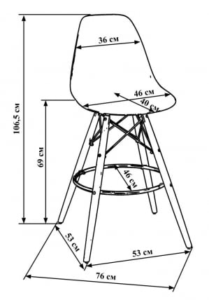 Стул барный DOBRIN DSW BAR Черный B-03_6