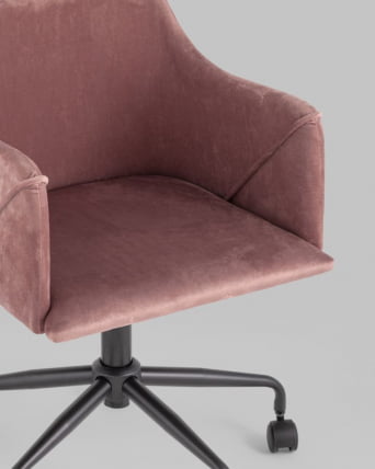 Стул офисный Jamal велюр Розовый_6