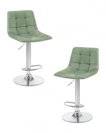 Стул барный DOBRIN TAILOR (пудрово-мятный велюр (MJ9-87)) 2 шт_0
