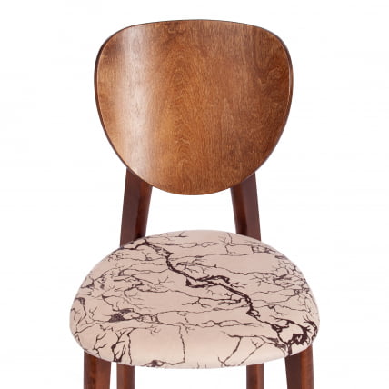 Стул DIAMANTE мягкое сидение бук, 42x42x85см, коричневый, ткань Крекс Беж_5