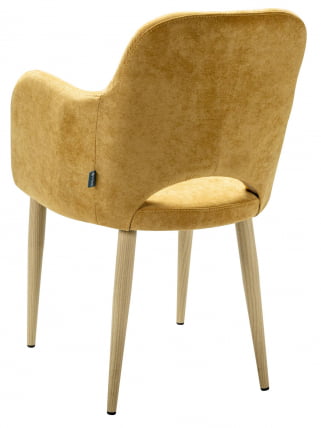 Кресло Ledger К желтый/нат.дуб_2