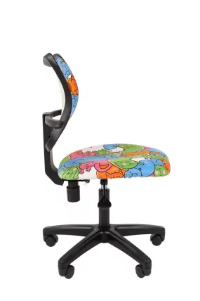 Детское кресло CХАИРМАН ТИН (Кидс) 102 черный пластик Котики / CHAIRMAN (Kids)_2