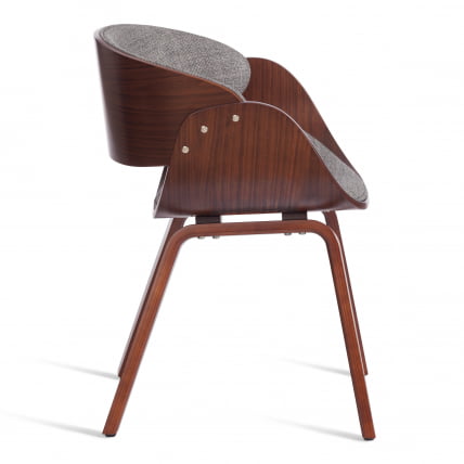 Стул LANDO (mod.8036) дерево / ткань, 59х53х75 см, орех/серый, Aimcasa 28_1