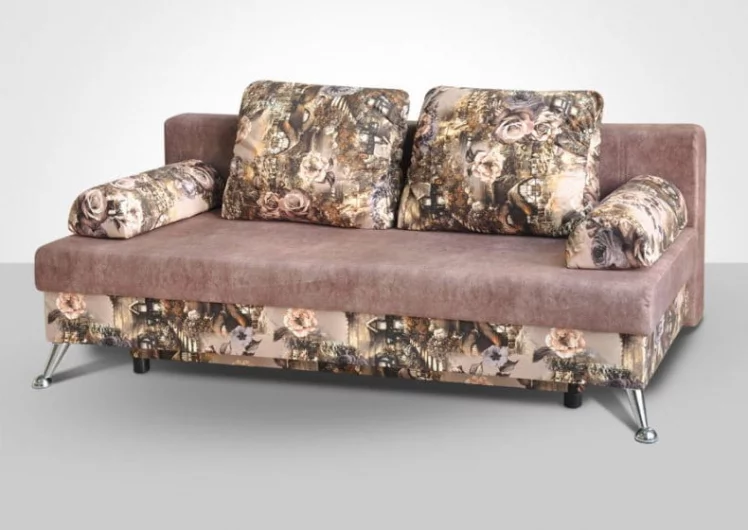 Диван-кровать Комфорт рогожка в1 вензель серый 282-1_0