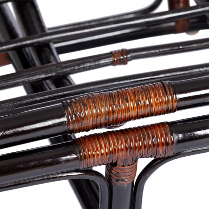 Диван MAMASAN/МАМАСАН 23/02 W /с подушкой/ подушка 182х119 см, 169х102х80 см, Antique brown (античный черно-коричневый), ткань, оранжевый, С 23_11