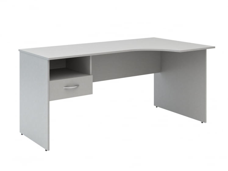 Стол письменный правый SET160-1 R c подвесной тумбой Белый_0