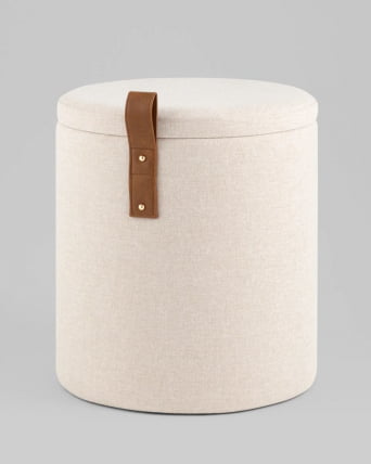 Пуф с ящиком Эркки S белый_0