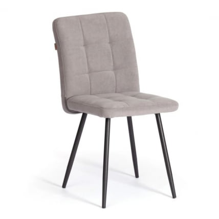 Стул обеденный Medeo LT, флок , серый/черный, 29, 45х56х89 см_0