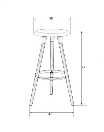 Табурет барный DOBRIN ROYCE Белый W-02_4