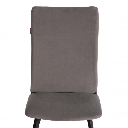 Стул обеденный La Rousse велюр, серый/черный, 29, 49х50х93_5