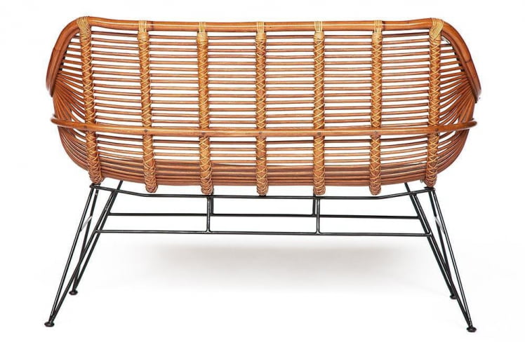 Софа Secret De Maison Pitaya (mod. 02 5089 SP KD/1-1) натуральный ротанг/металл, 80х117х64см, светлый мед/черный_3