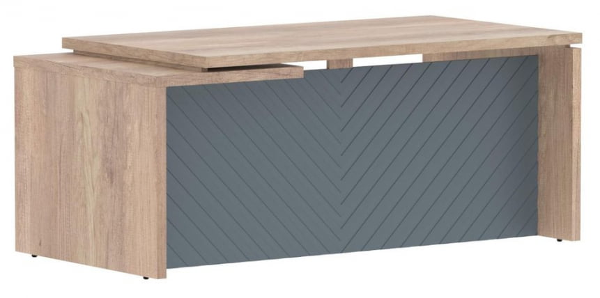 Стол руководителя правый Torr LUX TLCT 189 R Дуб Каньон Серо-голубой_0