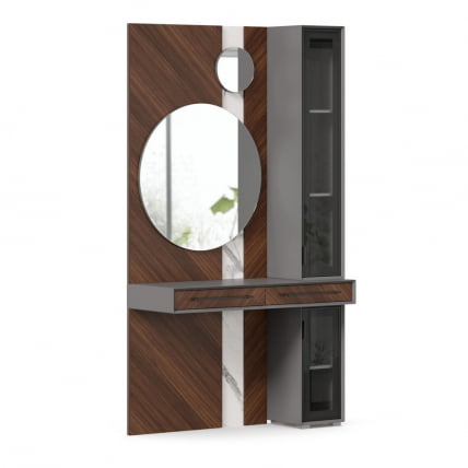 Секция комбинированная Вилена ЛД 138.110.000 Оникс Серый/Орех/Монте белый_2