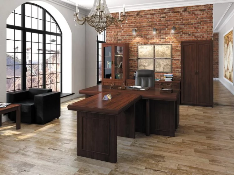 Комплект мебели для кабинета руководителя Harvard 03 Орех английский_0