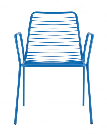 Стул Дели с подлокотниками металл Голубой_1