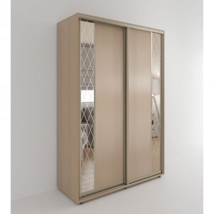 Шкаф-купе 2-х дверный Акцент-Вера ДР 1600х600 Дуб молочный_0