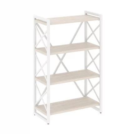 Стеллаж на регулируемых опорах - 4 полки LOFT VR.L-MST.O-4.8 Металл белый Денвер светлый_0