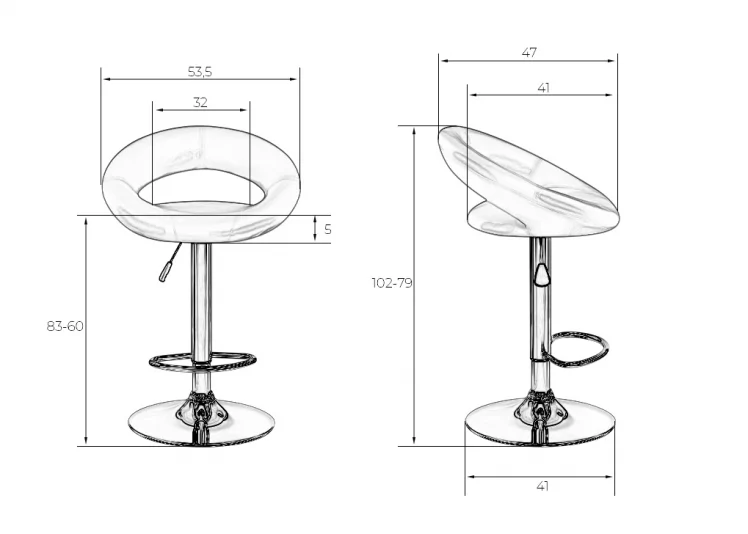Стул барный DOBRIN MIRA Кремовый_7