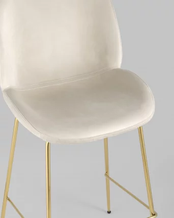 Стул полубарный Beetle со спинкой gold Бежевый_7