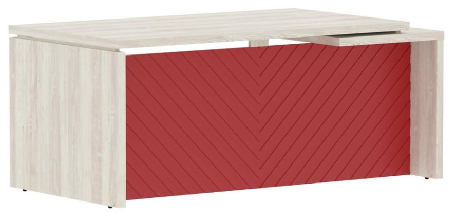 Стол руководителя левый Torr LUX TLCT 189 L Сосна Эдмонд Красный_0