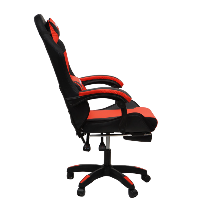 Кресло 1209 KINGQUEEN, цвет черный/красный с подсветкой, 1209-black-red-mass-led_2