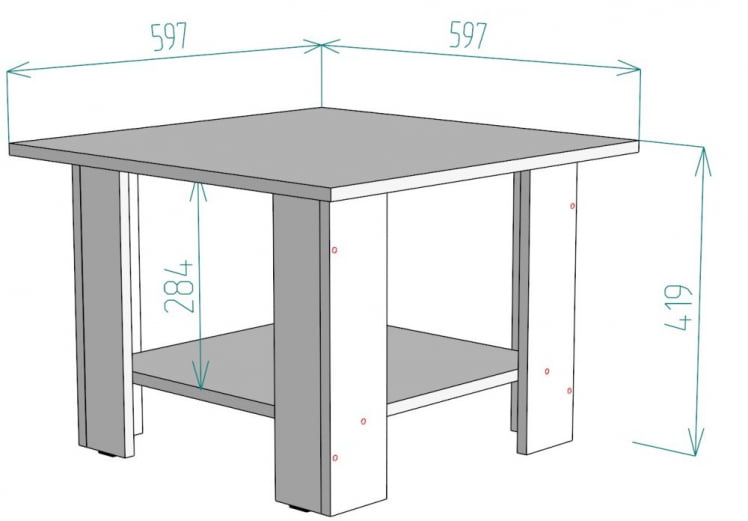 Стол журнальный TC2 419х597х597 ЯШТ_1