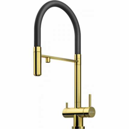 Смеситель Omoikiri Kanto-Pvd-Lg Латунь/Светлое Золото_0