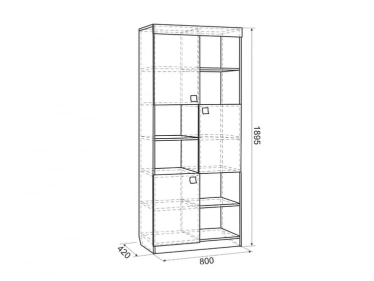 Стеллаж Энерджи MDE-03 Дуб сонома Белый_1