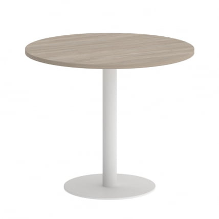 Стол журнальный круглый HOME OFFICE VR.SP-5-90.1 Дуб Аттик/Белый металл_0