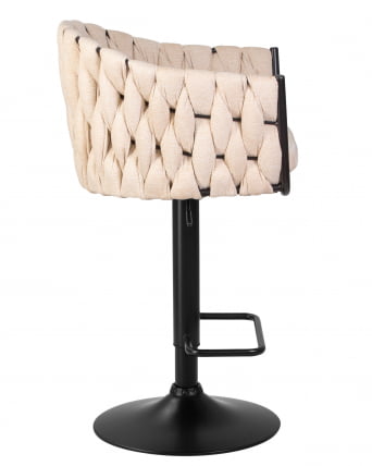 Стул барный DOBRIN LEON Бежевая ткань LAR 275-1_2