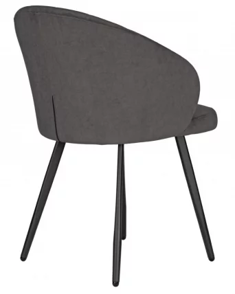 Стул обеденный DOBRIN NAOMI (ЭМАЛЬ ЧЕРНЫЙ МУАР велюр Catania Chocolate)_5