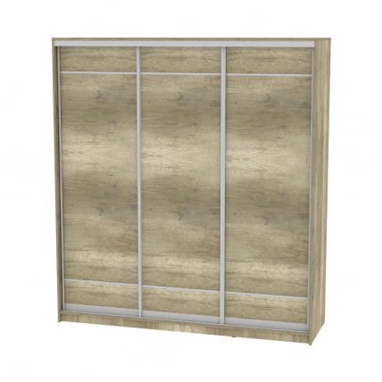 Шкаф-купе B-220х200х60-1(ДКМ-D7D7D7)_0