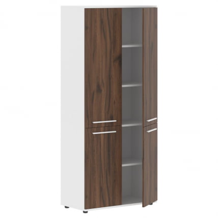 Шкаф с глухими средними и малыми дверьми EDIS EHCS 85.3 Дуб Денвер темный Белый Белый_1