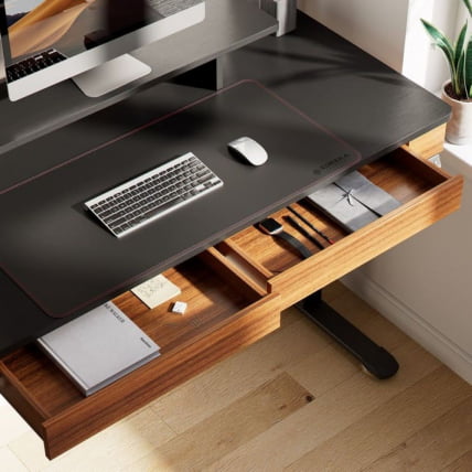 Стол для компьютера c электрической регулировкой по высоте и 2 ящиками EUREKA ERK-ED-I55-WN_19